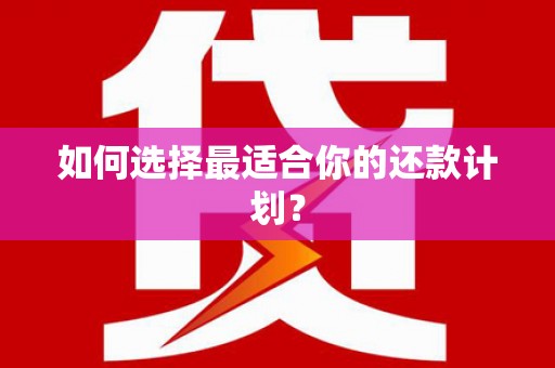 伊犁如何选择最适合你的还款计划？
