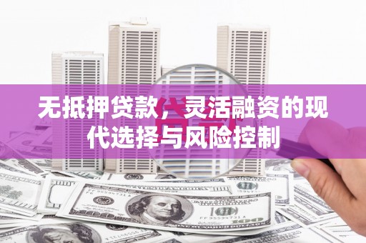 伊犁无抵押贷款，灵活融资的现代选择与风险控制