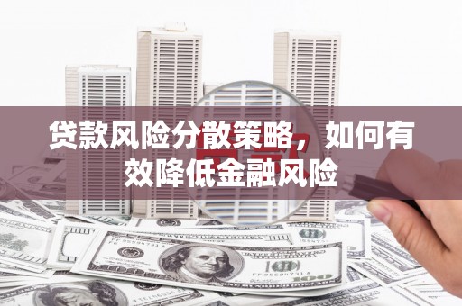 伊犁贷款风险分散策略，如何有效降低金融风险