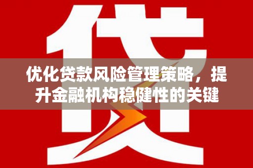 伊犁优化贷款风险管理策略，提升金融机构稳健性的关键
