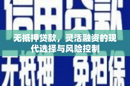 伊犁无抵押贷款，灵活融资的现代选择与风险控制