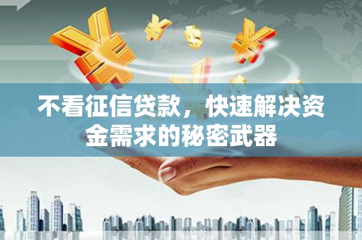 伊犁不看征信贷款，快速解决资金需求的秘密武器