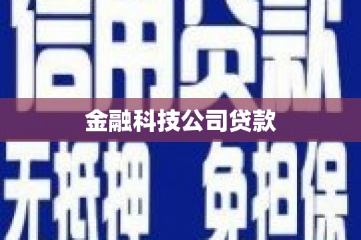 伊犁金融科技公司贷款