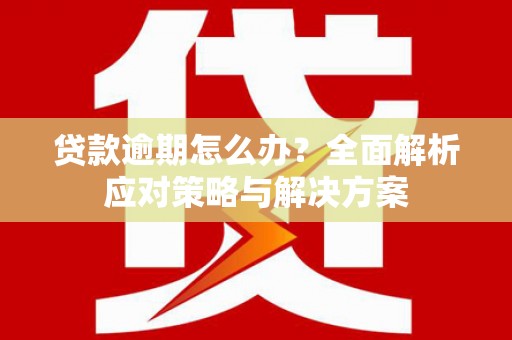 伊犁贷款逾期怎么办？全面解析应对策略与解决方案